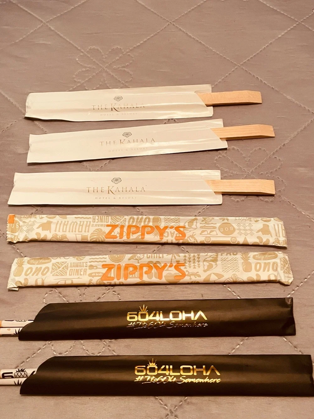 Assorted Branded Restaurant Chopstick Sleeves - White, Beige, Black, Orange
